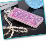 Wholesale iPhone 6S / 6 Perfume Bottle Glitter Shake Star Dust Necklace Case (Hot Pink)